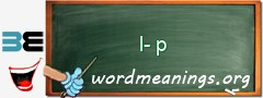 WordMeaning blackboard for l-p